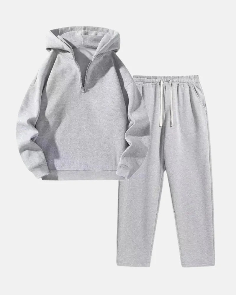 Conjunto de sudadera con media cremallera y pantalón - LOVRA DESIGN