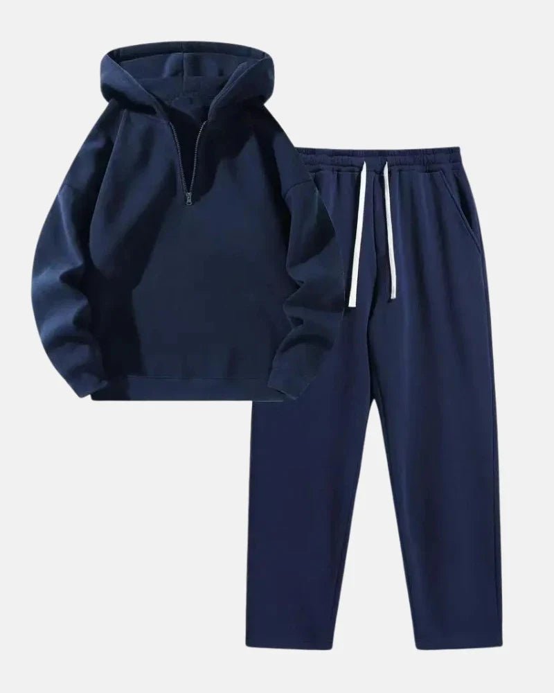 Conjunto de sudadera con media cremallera y pantalón - LOVRA DESIGN