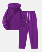 Conjunto de sudadera con media cremallera y pantalón - LOVRA DESIGN