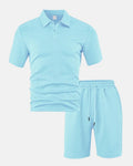 Conjunto de polo y bermudas de punto rombo - LOVRA DESIGN