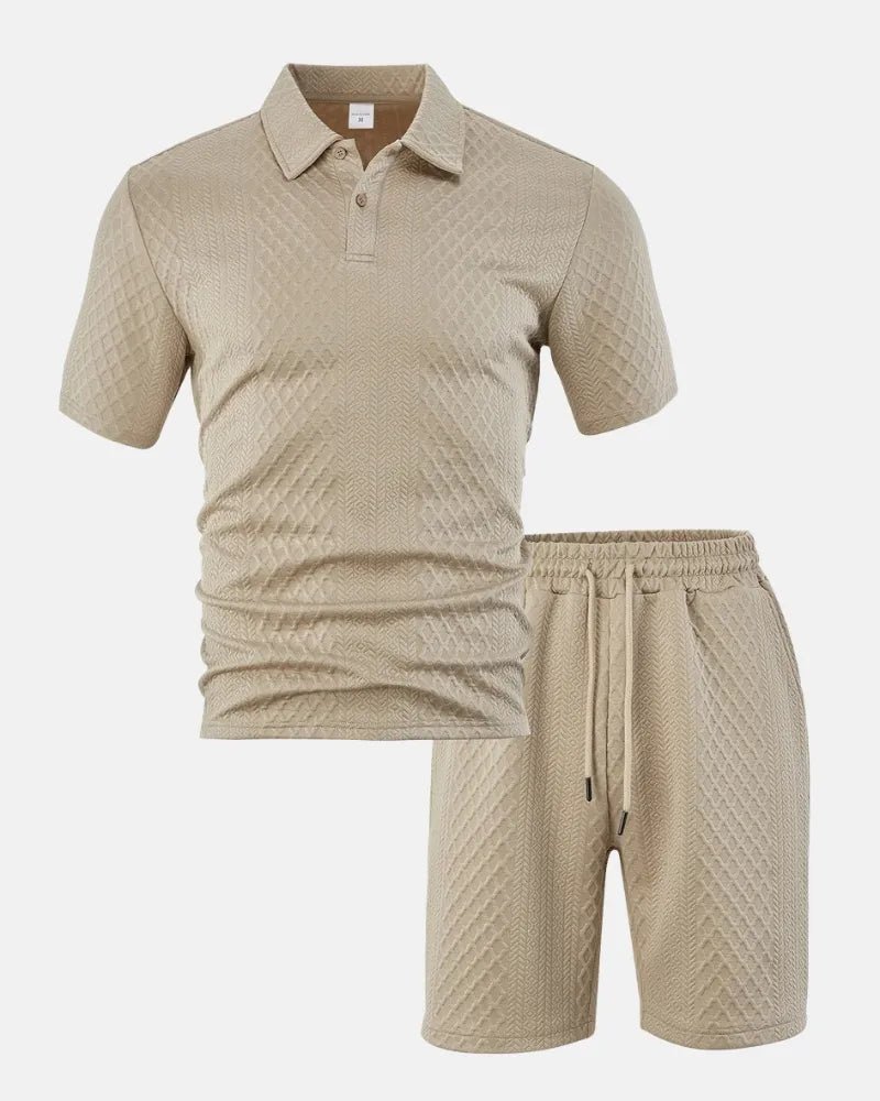 Conjunto de polo y bermudas de punto rombo - LOVRA DESIGN