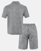 Conjunto de polo y bermudas de punto rombo - LOVRA DESIGN
