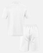 Conjunto de polo y bermudas de punto rombo - LOVRA DESIGN