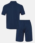 Conjunto de polo y bermudas de punto rombo - LOVRA DESIGN