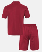 Conjunto de polo y bermudas de punto rombo - LOVRA DESIGN