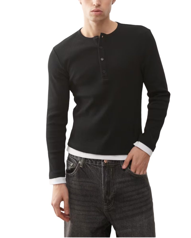 Camiseta henley de doble capa Union - LOVRA DESIGN
