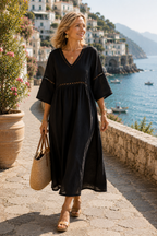 Mediterranean Linen Dress
