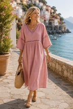 Mediterranean Linen Dress