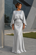 Eclat Long Satin Guest Dress