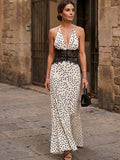 Vestido Largo Lunares Noir Chic