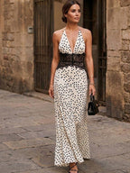 Vestido Largo Lunares Noir Chic