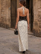 Vestido Largo Lunares Noir Chic