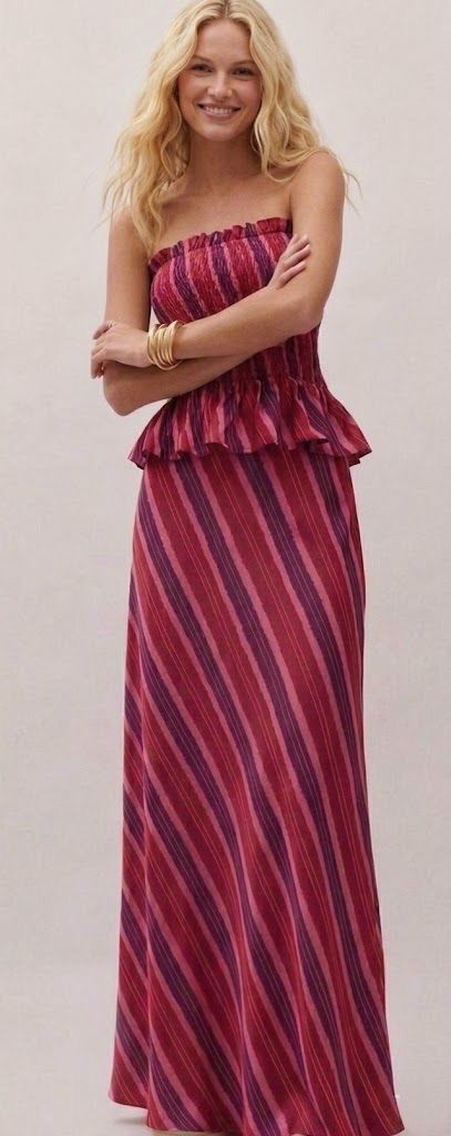 Conjunto maxi  Volea de dos piezas con estampado de rayas