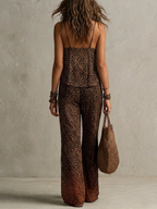 Conjunto Tres Piezas Bohemio Leopardo Degradado