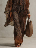 Conjunto Tres Piezas Bohemio Leopardo Degradado