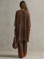 Conjunto Tres Piezas Bohemio Leopardo Degradado