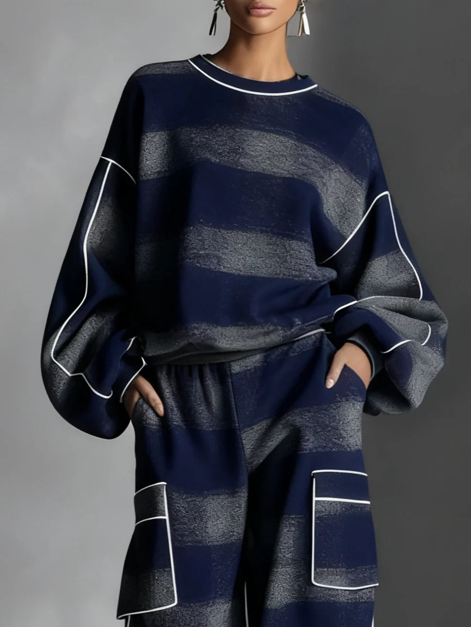 Conjunto Chándal a Cuadros Rojo y Gris