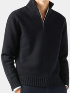 Maglione in lana a collo alto con zip