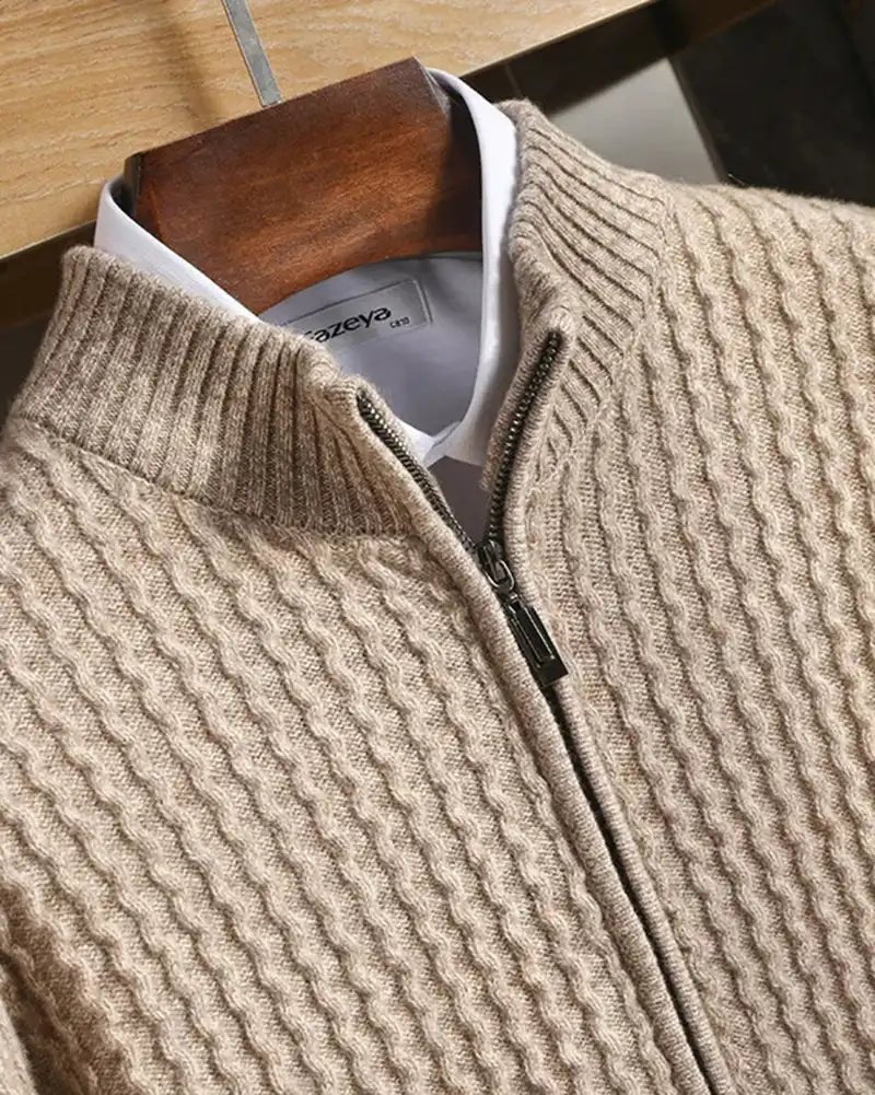 Cárdigan de cachemira con cremallera Yves - LOVRA DESIGN