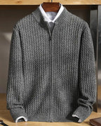 Cárdigan de cachemira con cremallera Yves - LOVRA DESIGN