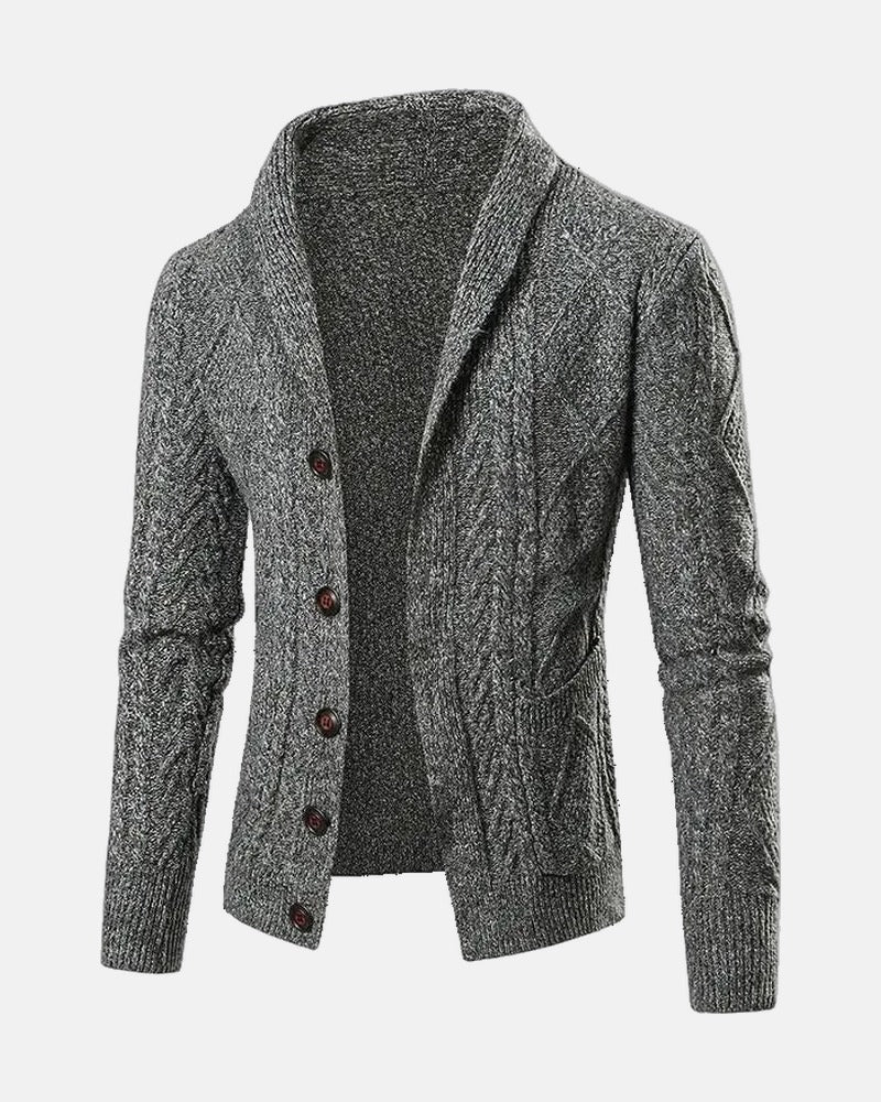 Cárdigan de cuello chal Bergen - LOVRA DESIGN