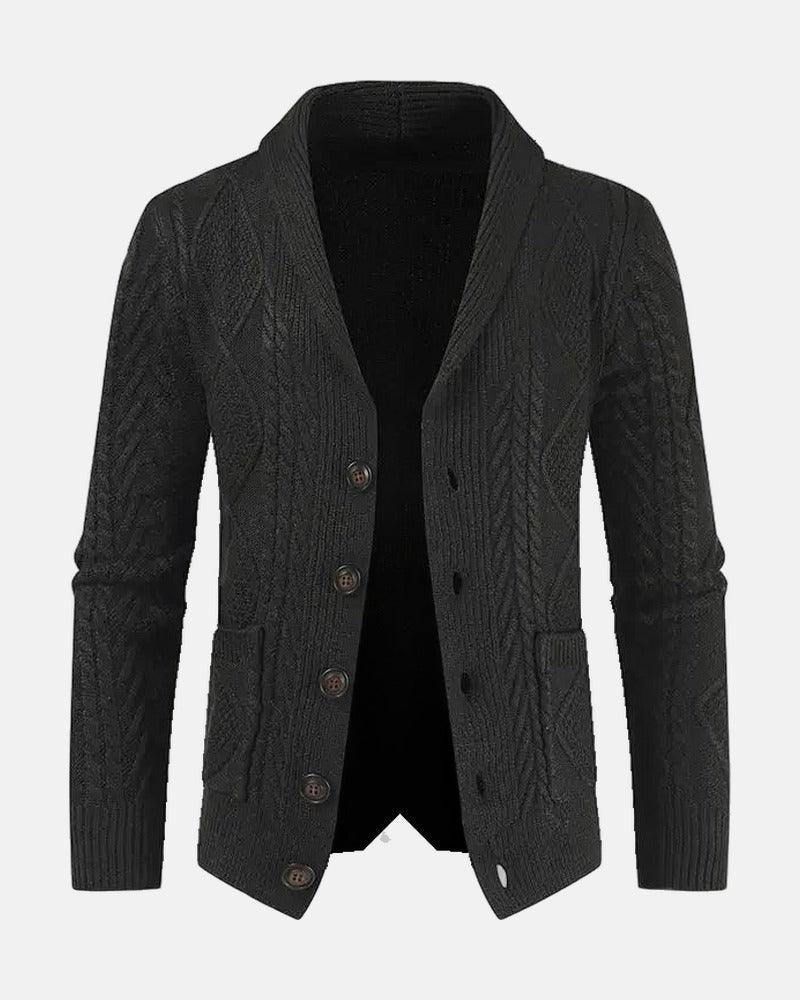 Cárdigan de cuello chal Bergen - LOVRA DESIGN