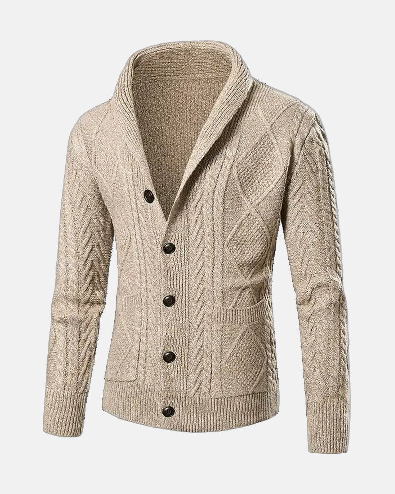 Cárdigan de cuello chal Bergen - LOVRA DESIGN