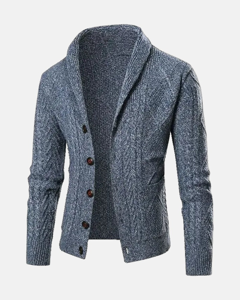 Cárdigan de cuello chal Bergen - LOVRA DESIGN