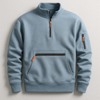 Fleece-tröja med ärmficka