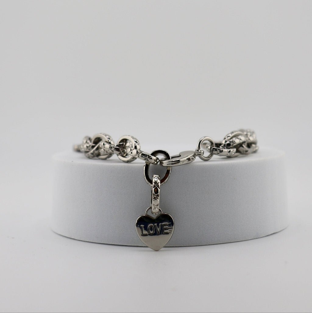 Correa Apple Watch, de cadena con corazón, para mujer, modelo Donatia