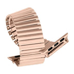 Correa Apple Watch de eslabones elásticos de acero inoxidable, diseño extensible, cómoda y sin cierre, modelo Tydia