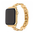 Pulsera de eslabones de acero inoxidable para Apple Watch, longitud ajustable sin herramientas, aspecto chic y luminoso, modelo Zurika
