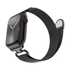 Correa Apple Watch de acero inoxidable, malla milanesa magnética, compatible con Apple Watch de 38 a 49 mm, acabado elegante con detalles de circonitas, modelo Élancia