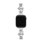 Correa floral para Apple Watch, flores metálicas y circonitas, cierre deslizante, modelo Filie