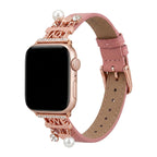 Correa Apple Watch chic con charms brillantes para un look radiante, amor y corazones, modelo Erdia