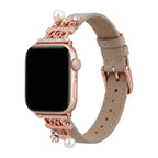 Correa Apple Watch chic con charms brillantes para un look radiante, amor y corazones, modelo Erdia