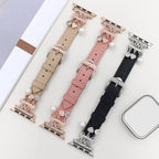 Correa Apple Watch chic con charms brillantes para un look radiante, amor y corazones, modelo Erdia