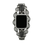 Correa Apple Watch chic, malla trenzada, perlas nacaradas, tiras brillantes, cierre a presión, modelo Darune