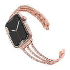 Correa Apple Watch, cristales brillantes, diseño refinado y cierre práctico, ideal para fiestas, modelo Kendja