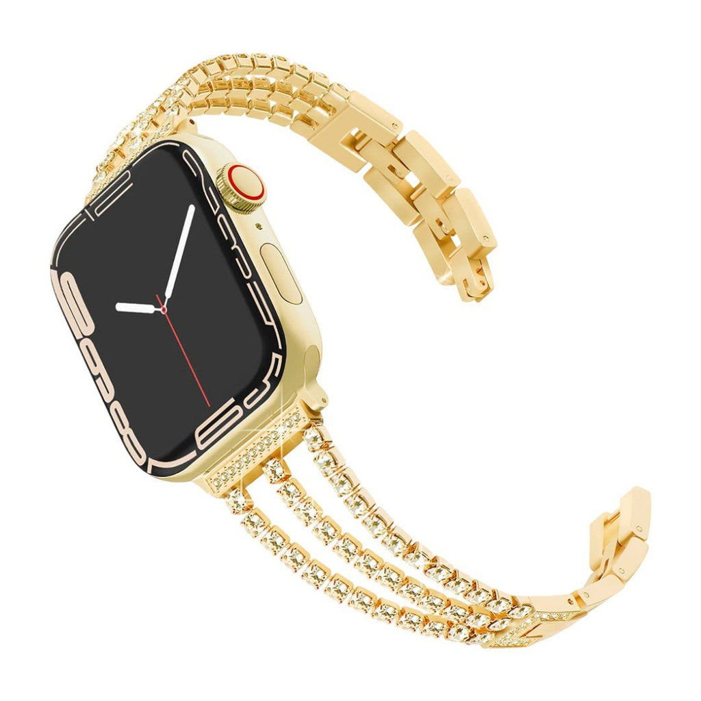 Correa Apple Watch, cristales brillantes, diseño refinado y cierre práctico, ideal para fiestas, modelo Kendja
