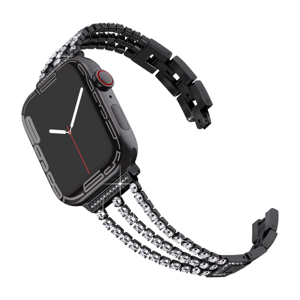 Correa Apple Watch, cristales brillantes, diseño refinado y cierre práctico, ideal para fiestas, modelo Kendja