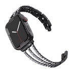 Correa Apple Watch, cristales brillantes, diseño refinado y cierre práctico, ideal para fiestas, modelo Kendja