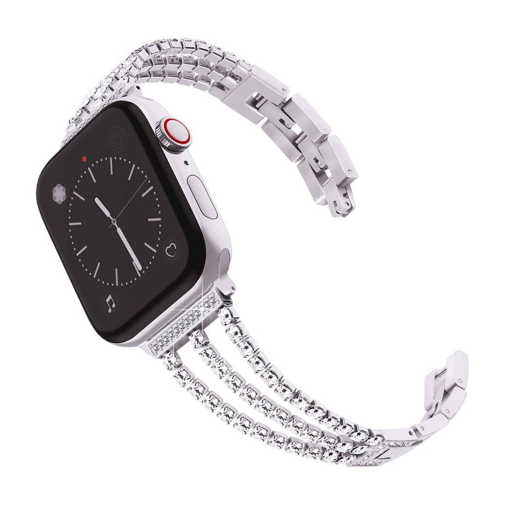 Correa Apple Watch, cristales brillantes, diseño refinado y cierre práctico, ideal para fiestas, modelo Kendja