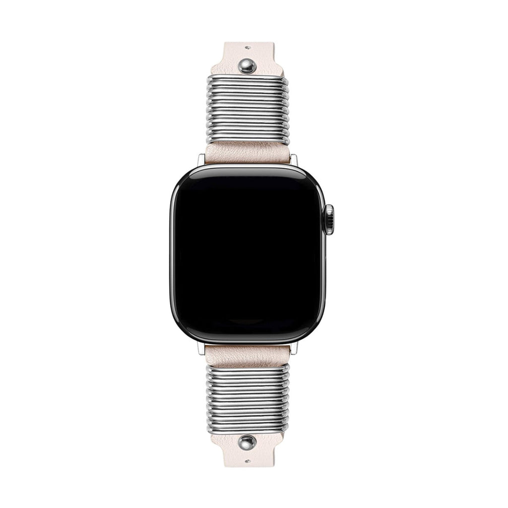 Correa Apple Watch de anillas metálicas, hebilla de espiga, para mujer, modelo Zenda