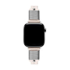 Correa Apple Watch de anillas metálicas, hebilla de espiga, para mujer, modelo Zenda