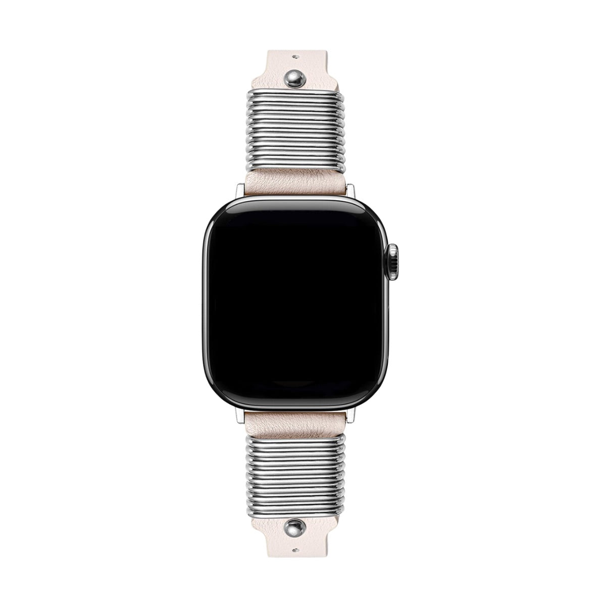 Correa Apple Watch de anillas metálicas, hebilla de espiga, para mujer, modelo Zenda