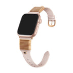 Correa Apple Watch de anillas metálicas, hebilla de espiga, para mujer, modelo Zenda