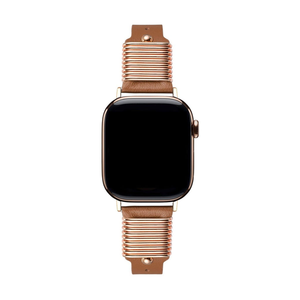 Correa Apple Watch de anillas metálicas, hebilla de espiga, para mujer, modelo Zenda