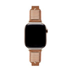 Correa Apple Watch de anillas metálicas, hebilla de espiga, para mujer, modelo Zenda
