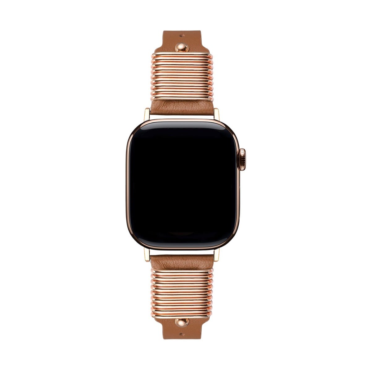 Correa Apple Watch de anillas metálicas, hebilla de espiga, para mujer, modelo Zenda